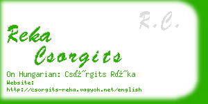 reka csorgits business card